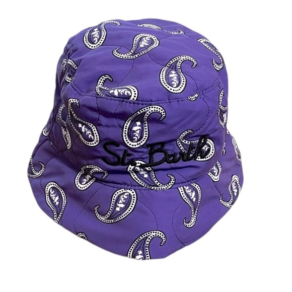 MC2 Saint Barth Bucket Hat Logo Nylon Padded Size Medium NEW - Picture 1 of 8